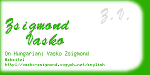 zsigmond vasko business card